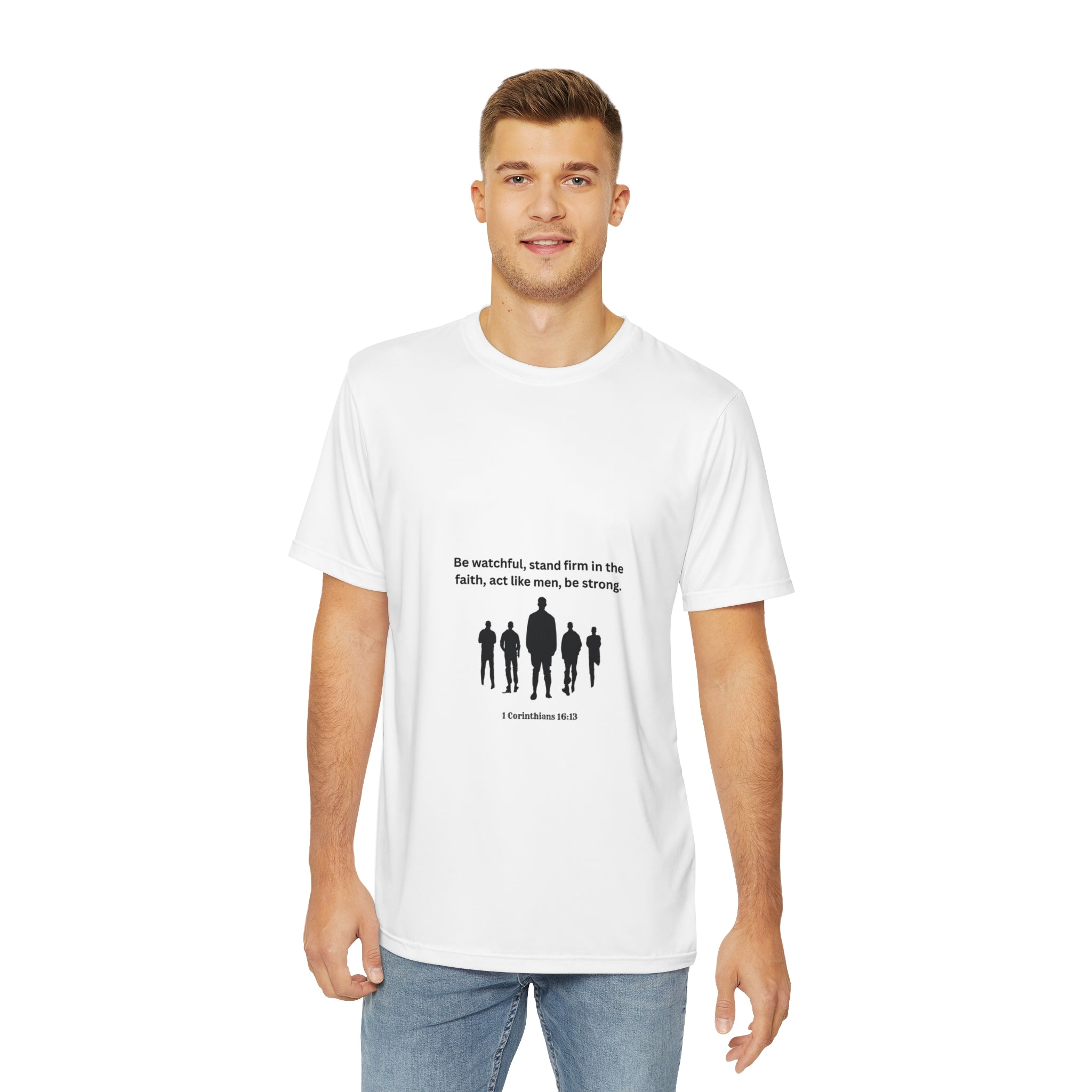 Inspirational Men's Tee - Biblical Quote Design