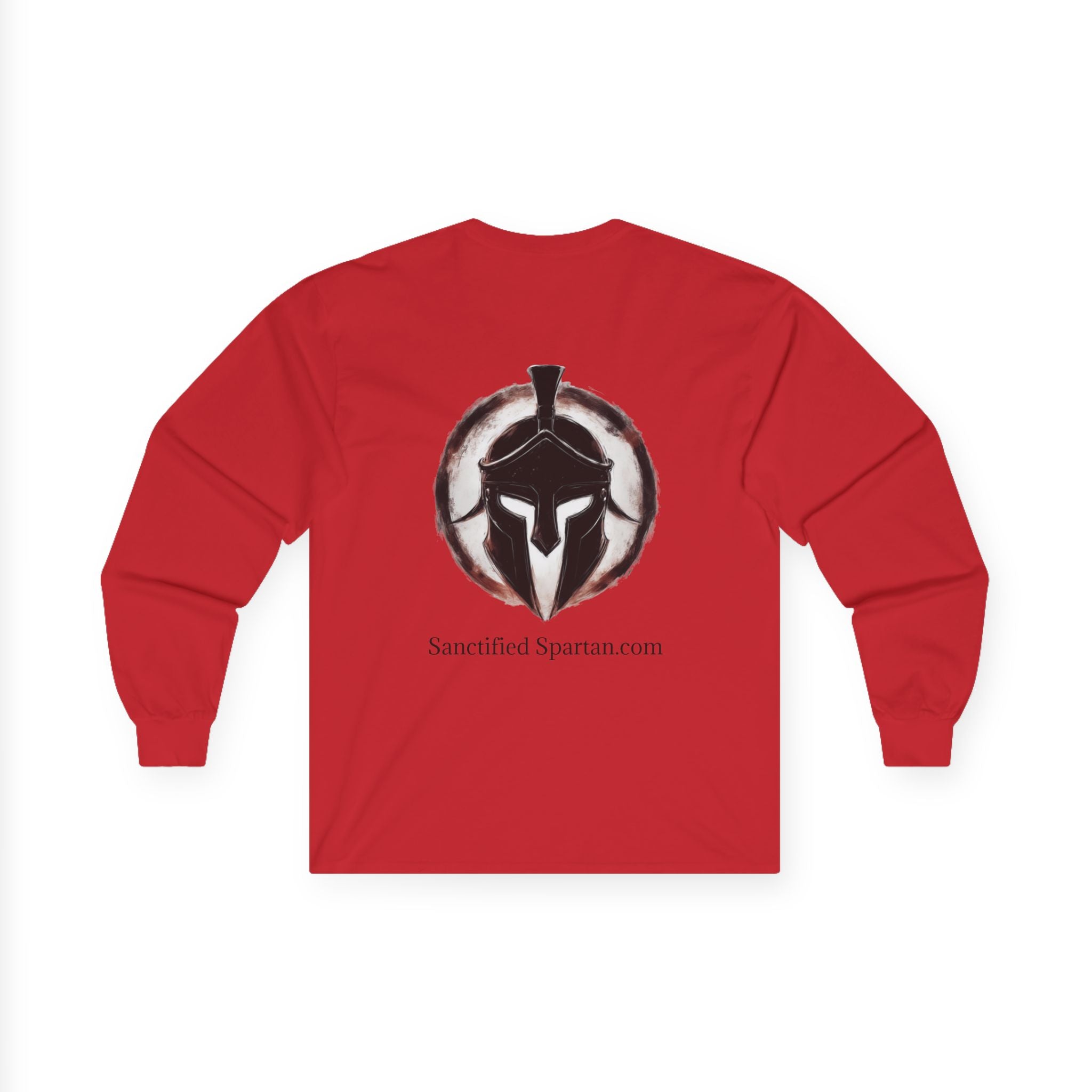 Men's Inspirational Long Sleeve Tee - Strong Biblical Quote