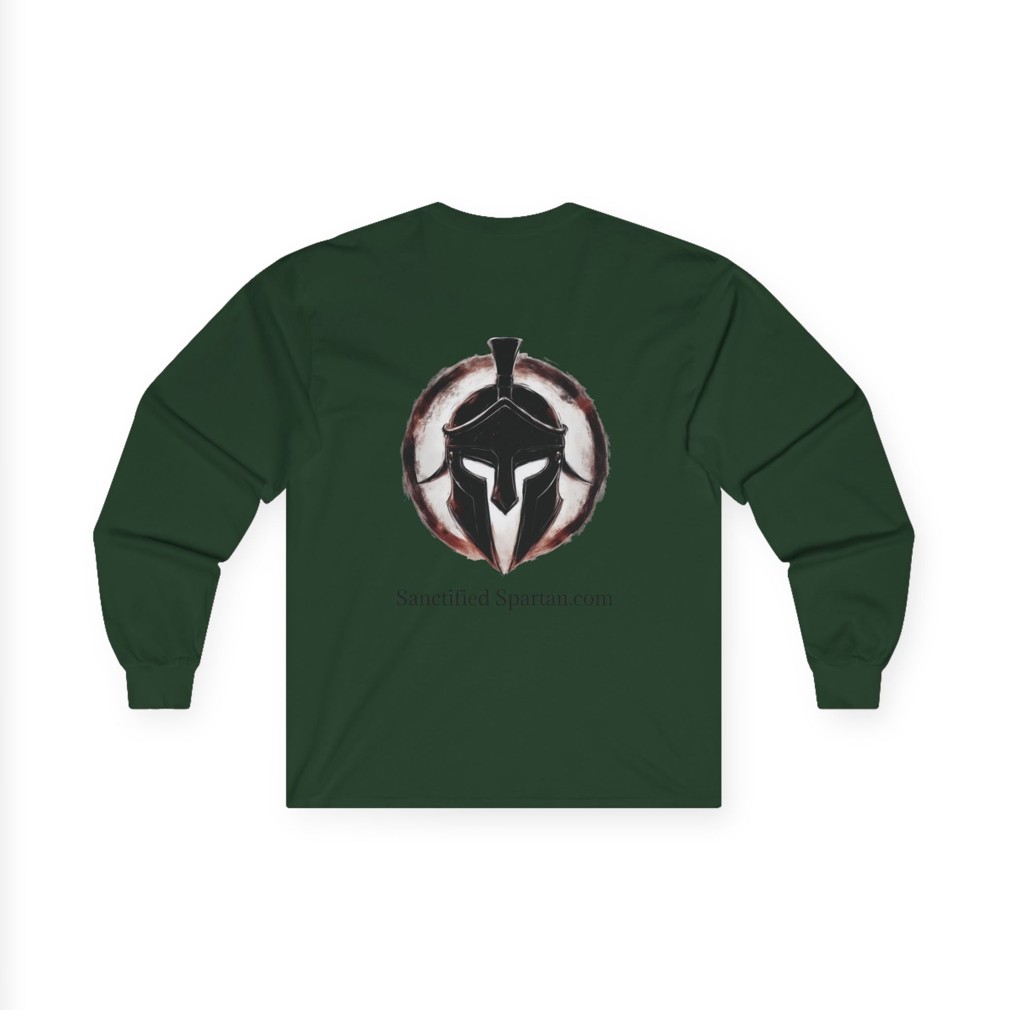 Men's Inspirational Long Sleeve Tee - Strong Biblical Quote