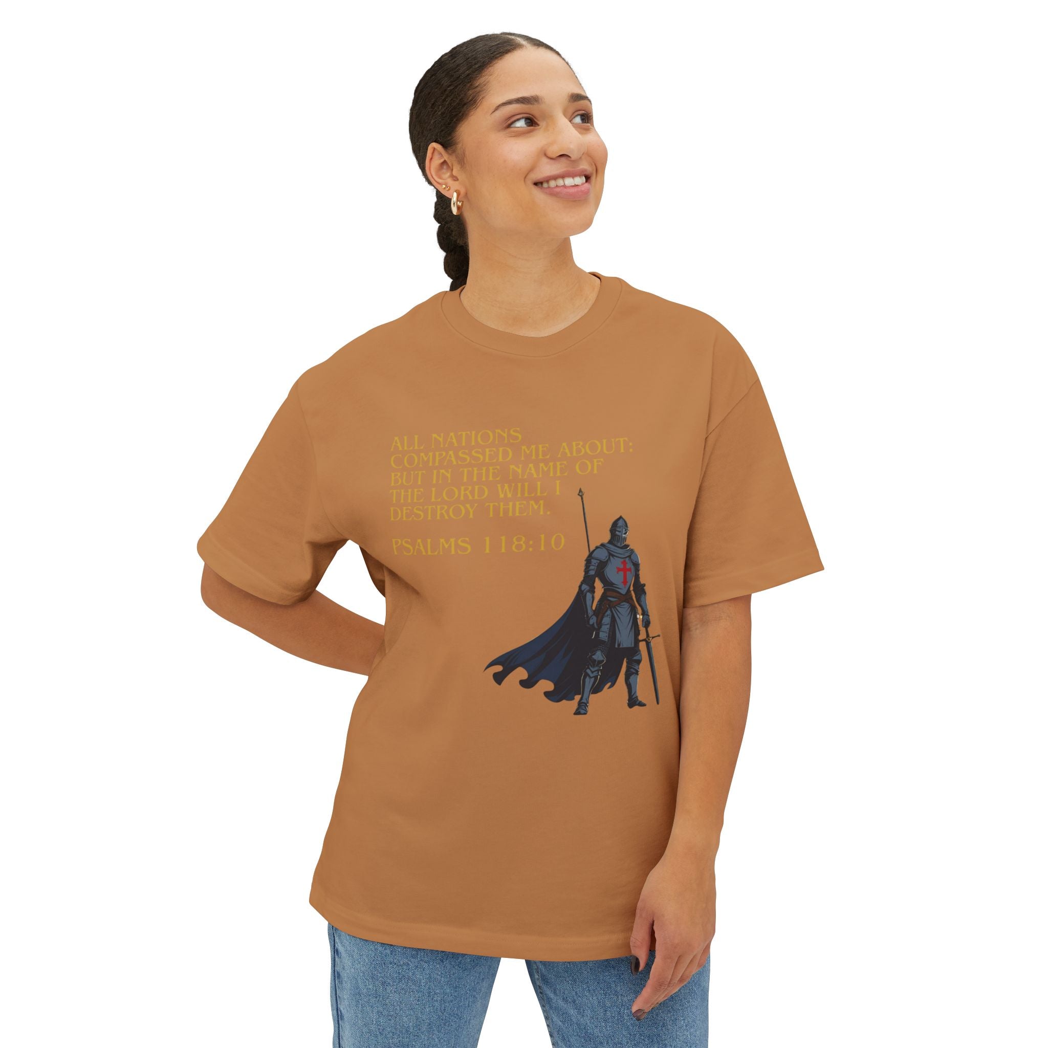 Faith Statement Boxy Tee - Psalms 118:10