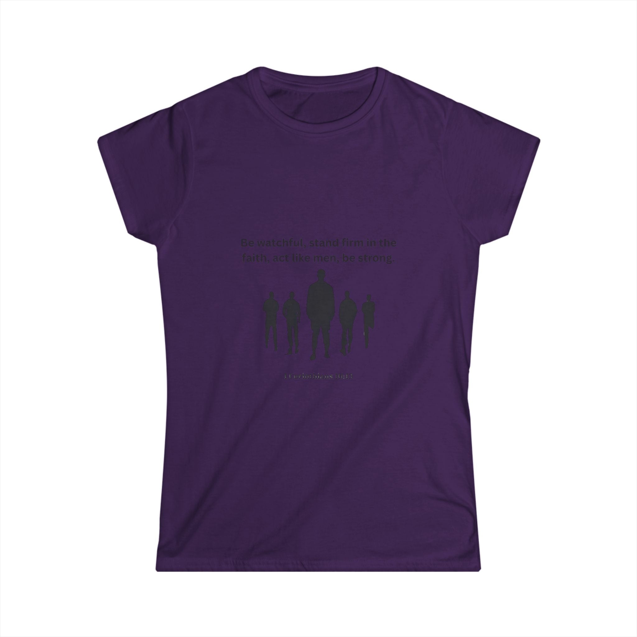 Women's Tee with Strong Quote Biblical Design