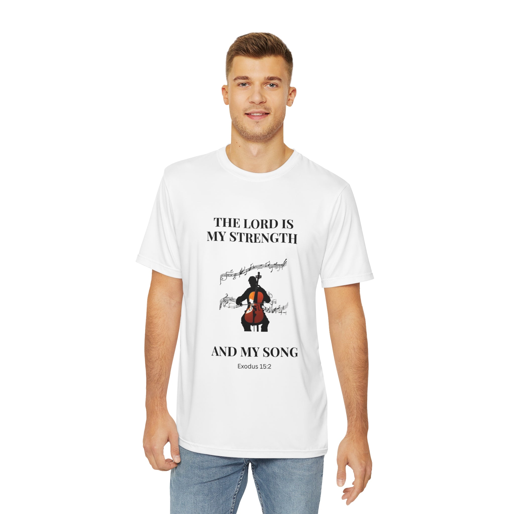 Men's Inspirational Tee with Biblical Quote, Motivational Shirt, Christian Apparel, Gift for Him, Spiritual Clothing