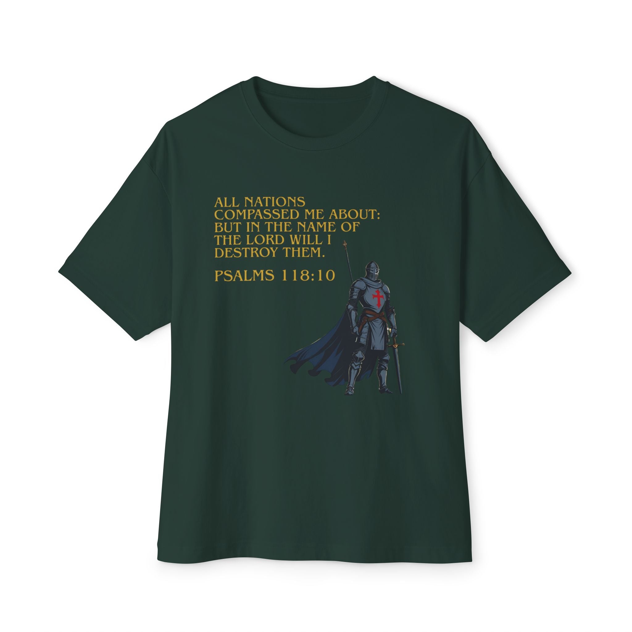 Faith Statement Boxy Tee - Psalms 118:10