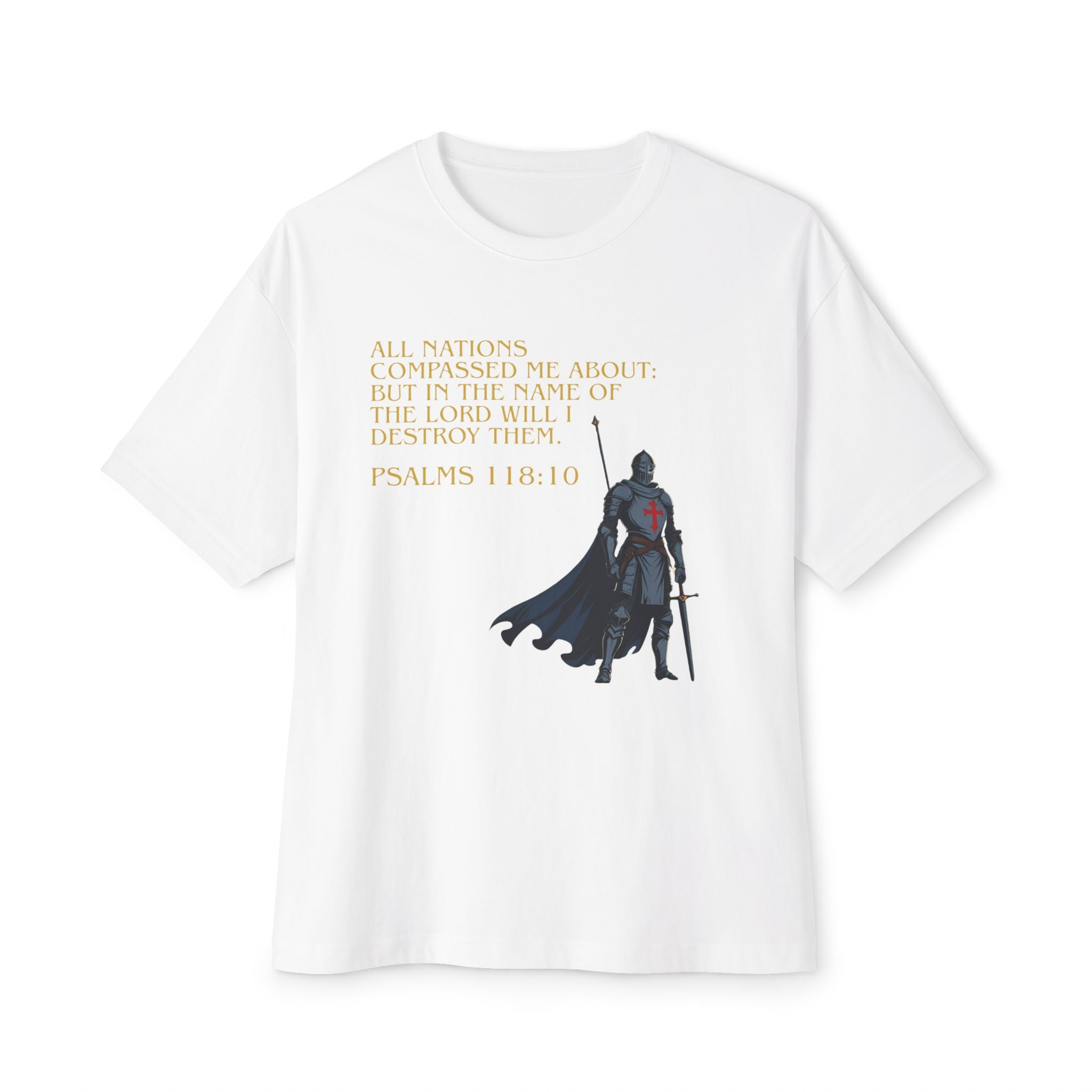 Faith Statement Boxy Tee - Psalms 118:10