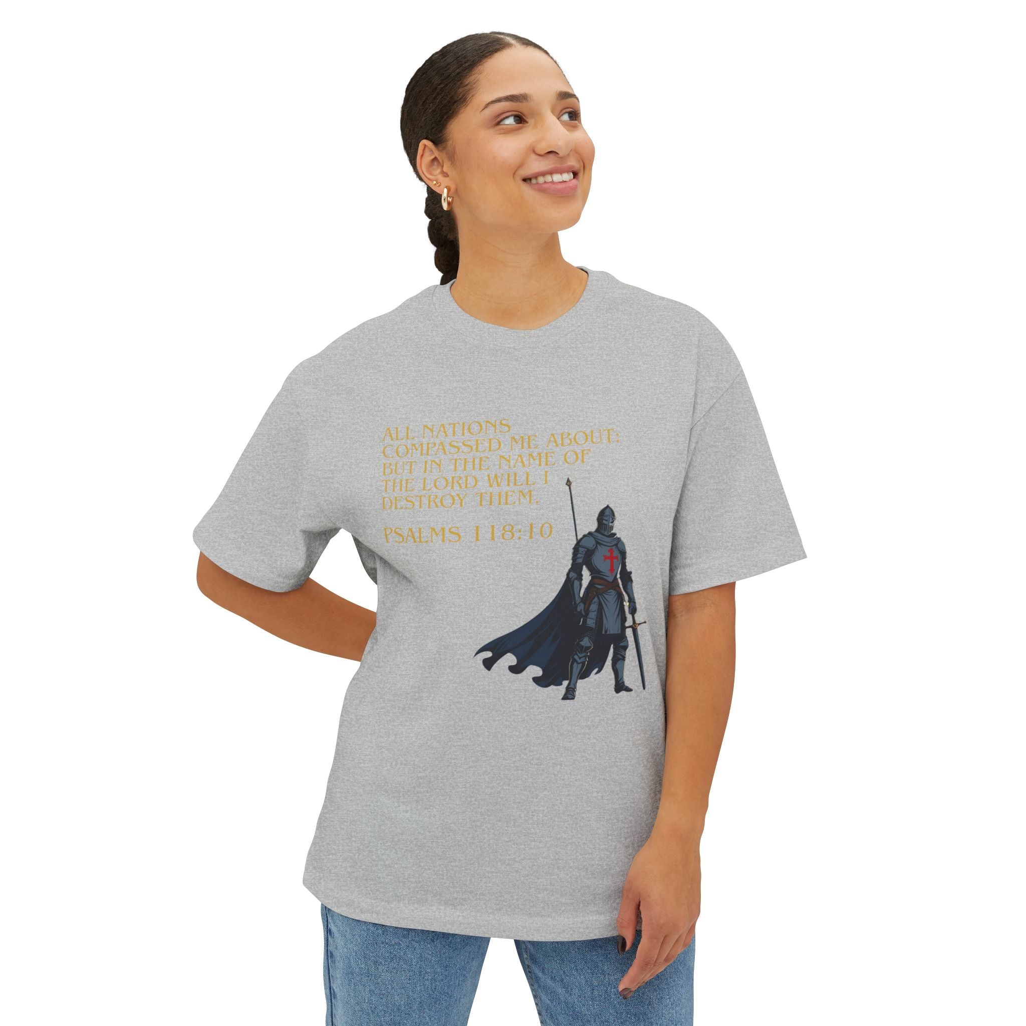 Faith Statement Boxy Tee - Psalms 118:10